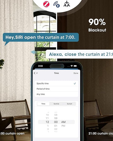 SmartWings Automatic Curtain Opener with Drapery, Motorized Vertical Blinds with Remote, Electric Closet Doors Sliding Panels Compatible with Alexa Google Homekit, 90% Blackout Milky White