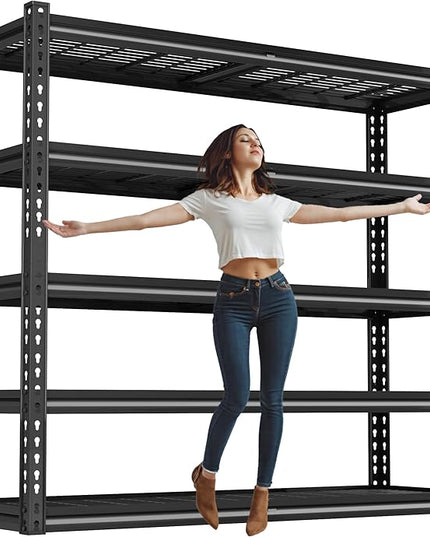 48" W Garage Shelving Heavy Duty,5-Tier Storage Shelves,3030LBS Adjustable Metal Shelving Units for Basement, Kitchen,Commercial,Warehouse,Pantry, 48" W x 72" H x 24" D