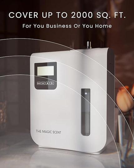 The Magic Scent Diffuser, Scent Air Machine for Home & Hotels, HVAC or Portable Nebulizing Diffuser - Large Room Waterless Aroma Machine - Aroma Oil Included