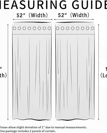 Easy-Going Linen Look Blackout Curtain Grommet Window Curtain Drapes for Bedroom, Living Room Thermal Insulated Room Darkening (2 Panels, 52x108 inch, Brown)