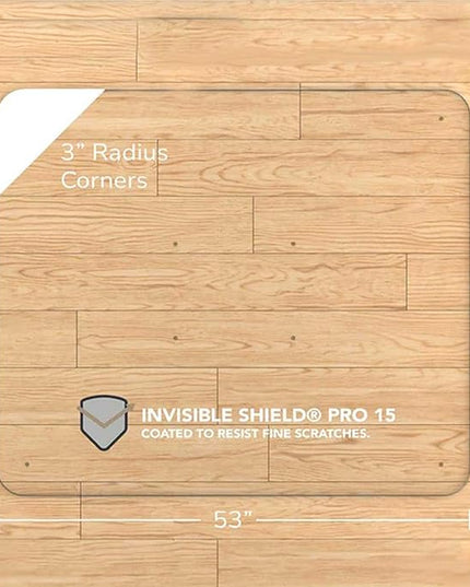 Vitrazza Glass Chair Mat 45” x 53” Superior ¼ Thick, Luminoso Low-Iron Ultra Clear, Certified Tempered Safety Glass, Delivers a Smooth Glide, Protects Carpet or Wood, Beautiful in Home or Office.