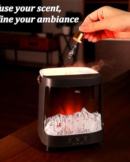 Essential Oil Diffuser for Home, Bedroom Humidifiers, Air Scent Aroma Aromatherapy Ultrasonic Machine Timer Small Mini difusor de Aromas para casa Living Room Office Decor Gifts Fireplace Aurora