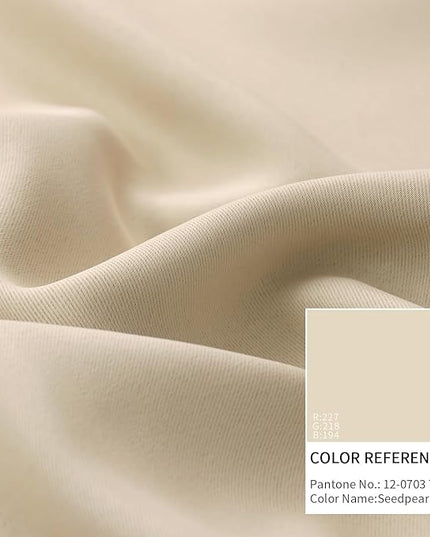 BGment Blackout Curtains 84 Inch Length 2 Panels Set for Bedroom - Thermal Insulated Rod Pocket and Back Tab Room Darkening Window Panels Curtains for Living Room (52 x 84 Inch, Champagne)