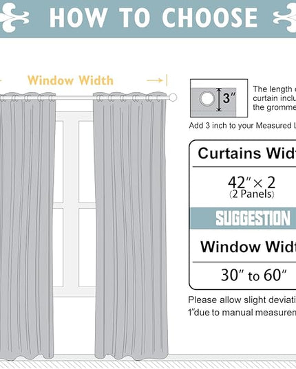ChrisDowa Blackout Curtains 72 inches Long for Bedroom - 2 Panels Set Grommet Thermal Insulated Room Darkening Curtains for Living Room (Biscotti Beige, 42 x 72 Inch)