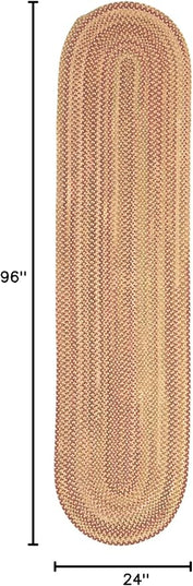 Capel American Heritage Harvest Gold 2' 0" X 8' 0" Runner Oval Braided Rug