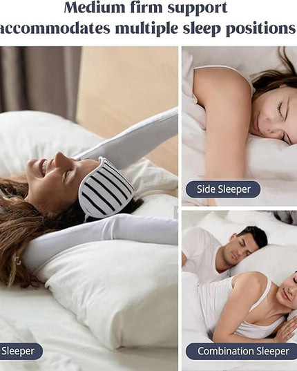 puredown® Goose Feather Down Pillows, Gusseted Bed Pillows for Sleeping 100% Cotton Cover, Set of 2 Standard Size