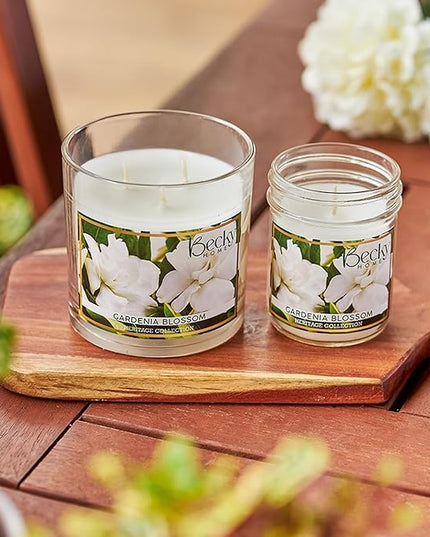 8oz Gardenia Scented Candles for Home, 45 Hrs Soy Wax Scented Candle for Stress Relief, Aromatherapy Candle Gifts for Men and Women, Floral Scent