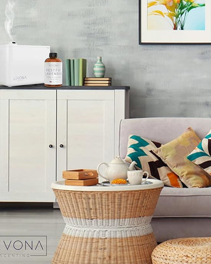 Levona Scents Pure Essential Oils for Diffusers for Home Luxury Scents - Restful Lavender Essential Oil is A Floral Blend of Eucalyptus, Bergamot, Lavender - Aroma Diffuser Oil