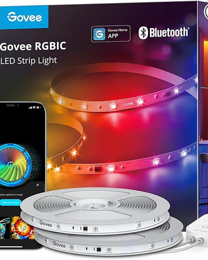 Govee 100ft RGBIC LED Strip Lights, Smart LED Lights for Bedroom, Bluetooth LED Strip Lights APP Control, DIY Multiple Colors on One Line, Color Changing LED Lights for Bedroom Decor, 2 Rolls of 50ft