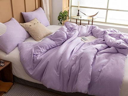 ROSGONIA Full Size Comforter Sets for Girls Boys Teens Lavender, 3pcs (1 Boho Comforter & 2 Pillowcases) Lightweight Kids Comforter Sets Blanket