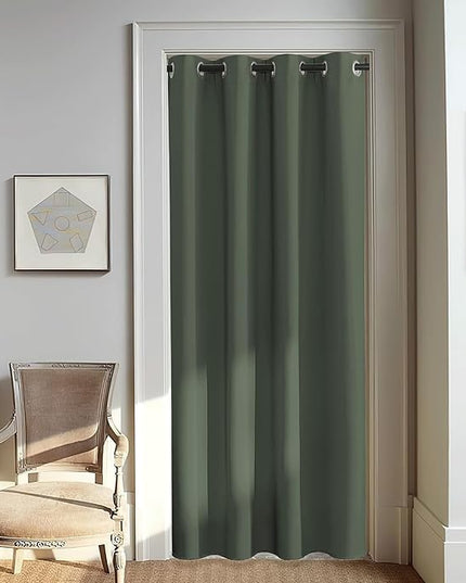 NICETOWN Blackout Curtain Window Treatment Thermal Curtain Solid Grommet Room Darkening Drape for Bedroom/Living Room, Dark Mallard, 1 Panel, W46 x L80
