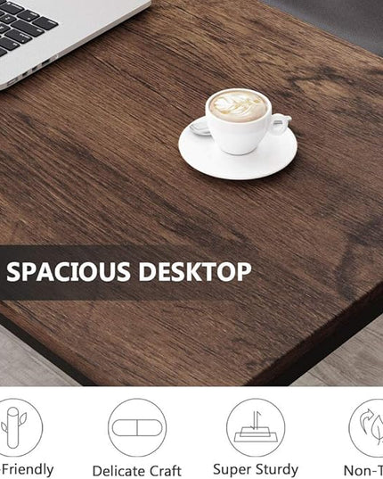 Tribesigns Modern Simple Computer Desk, 47 inch Vintage Office Desk Computer Table, Study Writing Study Desk Workstation for Home Office, Rustic Brown