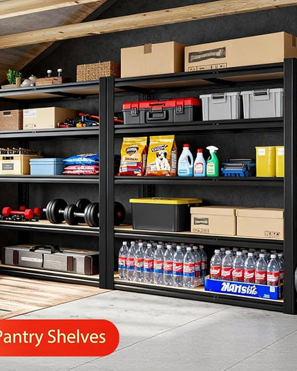 Heavy Duty Storage Shelves Unit, Adjustable Metal Garage Shelving,3500LBS Garage Storage Industrial Shelves,Storage Racks,Steel Shelf Suitable for Shop,Warehouse,Basement