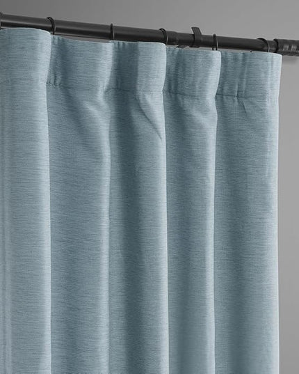 HPD Half Price Drapes Bellino Room Darkening Curtains 63 Inches Long Curtains for Bedroom & Living Room (1 Panel), 50W x 63L, Gulf Blue