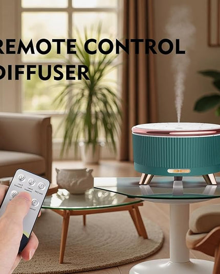 500ML Essential Oil Diffuser: Ultrasonic Aroma Diffuser with Remote Control for Spa Hotel Yoga Room - Humidifier for Bedroom with 7-Color Night Lights & Auto Shut-Off for Nursery/Women Home Relaxation