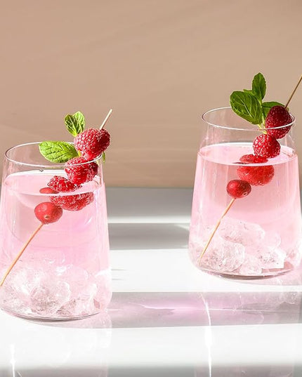 Krosno Water Glasses, 16.5 oz, Set of 12, Infinity Collection, Lead-Free Premium Crystalline Glassware, Everyday Drinking Glasses, Dishwasher Safe, Made in Europe