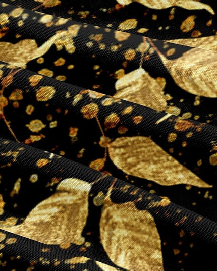 King Size Gold Leaves Duvet Cover Set Trendy Floral Bedding Sets Abstract Bed Set for Girls,Boys Bedroom Decor