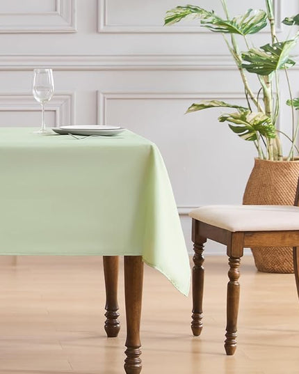 VidaFete 1 Pack Tablecloth 60 * 120inch Rectangle Table Cloth Polyester, Stain Wrinkle Resistant Polyester Dining Table Cover for Kitchen Dinning Party Wedding Tabletop Buffet Decoration(Sagegreen)
