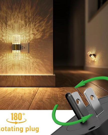 L LOHAS LED Night Light, Dimmable Night Lights Plug into Wall, 0-100LM Adjustable Brightness LED Night Light,Automatic Night Lights Plug in with Auto Light Sensor, for Bedroom Hallway Home Decor