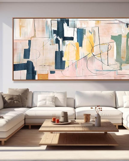 Abstract Wall Decor Modern Oversized Wall Art Black Line Wall Poster Printing 36"x70" Wall Decorations for Bedroom Office