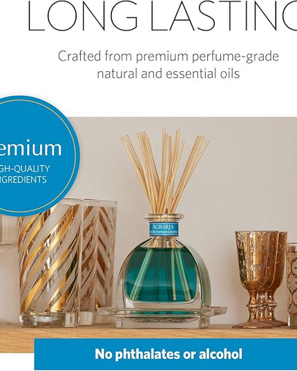AGRARIA AirEssence Flower and Reed Diffuser Set, Handmade Sola Flower Botanical Home Fragrance Set, Scented Oil Reed Diffuser Gift for All Occasions
