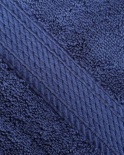 Superior Egyptian Cotton Pile Face Towel/Washcloth Set of 6, Ultra Soft Luxury Towels, Thick Plush Essentials, Absorbent Heavyweight, Guest Bath, Hotel, Spa, Home Bathroom, Shower Basics, Navy Blue