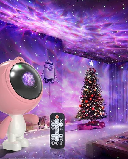 AIRIVO Galaxy Projector, Astronaut Star Projector for Bedroom,Nebula Projector Night Light with Bluetooth Speaker & Remote,Room Decor Gifts for Girls,Women,Pink Lovers,Christmas