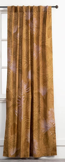 Maison d' Hermine Curtains for Living Room 100% Cotton 108 inch Length Two Panels Light Filtering Curtains for Bedroom Windows with Rod and Loop Pockets Drapes (Creole Caramel, 50" W x 108" L)