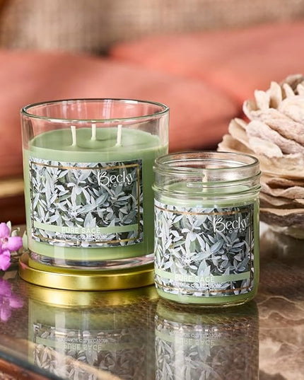 8oz Pure Sage Scented Candles for Home, 45 Hrs Soy Wax Candle for Cleansing House, Aromatherapy & Manifestation, Candle Gifts for Men and Women
