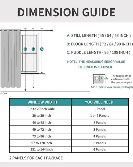 Joydeco Blackout Curtains 63 inch Length 2 Panels Set, Thermal Insulated Long Curtains & Drapes 2 Burg, Room Darkening Grommet Drapes for Bedroom Living Room Windows (W42 x L63 Inch, Chocolate)