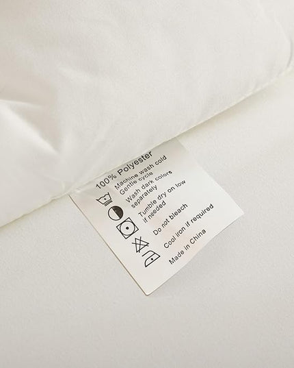 ROSGONIA Oversized King Comforter Ivory, 3pcs(1 Boho Comforter & 2 Pillowcases) Soft Lightweight Oversized King Size Comforter Sets All Season Bedding