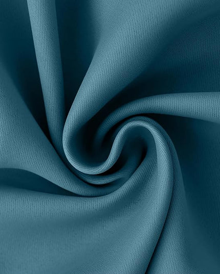 BGment Window Curtains for Bedroom - 84 Inch Rod Pocket and Back Tab Thermal Insulated Room Darkening Curtains for Living Room, 2 Curtain Panels (42 x 84 Inch, Steel Blue)