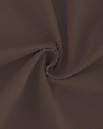 DONREN Brown Pinch Pleated Blackout Curtains with Hooks - 90 inch Length Room Darkening Thermal Insulated Window Curtain Panels for Living Room Bedroom 2 Panel 40" Wx90 L