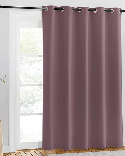 NICETOWN Blackout Dry Rose Curtain for Windows 84 inch Long - Thermal Insulated Solid Grommet Room Darkening Drape Sound Reducing for Bedroom/Living Room (1 Panel, W66 x L84)