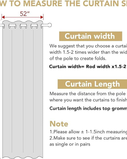 H.VERSAILTEX Burgundy Red Blackout Draperies Curtains Thermal Insulated Window Treatment Extra Long Decorative Curtains for Thanksgiving Day & Christmas Decor(Set of 2,52 by 108 - Inch,Burgundy)