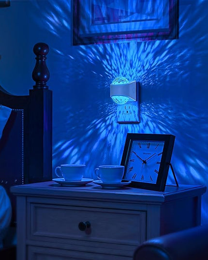 Night Lights Plug into Wall, Star Projector for Bedroom, Night Light Projector for Kids, 9-Color RGB Galaxy Nightlight with Dusk to Dawn Sensor for Bathroom, Home Gaming Room Decor Gifts