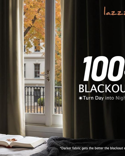 Lazzzy Blackout Velvet Curtains for Living Room Bedroom 84 Inch Long Insulated Lined Drapes Rod Pocket Modern Window Treatments 2 Panels Set Vanilla