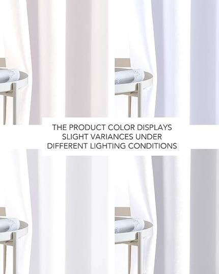 NICETOWN Greyish White Room Darkening Curtain Panels - Window Treatment Thermal Insulated Grommet Room Darkening Curtains/Drapes for Bedroom (2 Panels, 52 by 63, Greyish White)