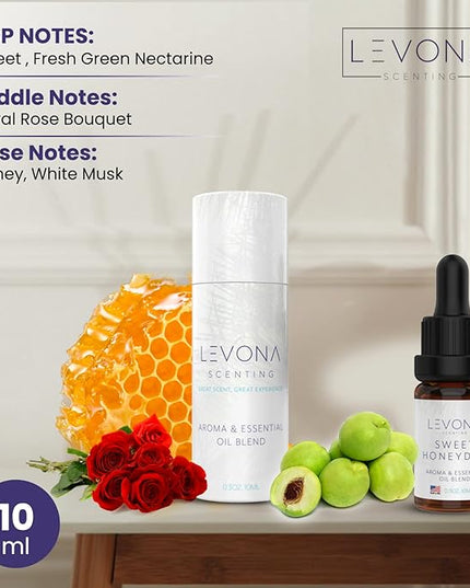 Levona Scent Essential Oils - Scents for Home, Hotel & Office Use - Perfect for Home Diffuser & Humidifiers - Aroma Fragrance Oil, Ideal for Massage, Relaxation, and Spa - Sweet Honeydew, 10ml
