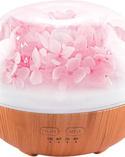 Aromatherapy Essential Oil Diffuser, 300ml Air Diffuser Humidifier with 7 LED Colors, Timer & Auto-Off for Home Bedroom Office (Pink)