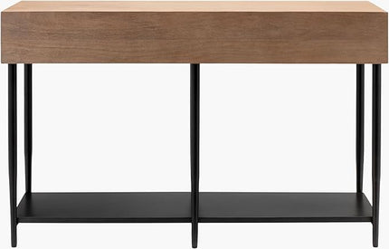 Mark&Day Console Table, Markela Brown Entryway Hallway Side Tables, Narrow Sofa Table for Living Room, Long Accent Entry Display Table for Foyer Corridor Office