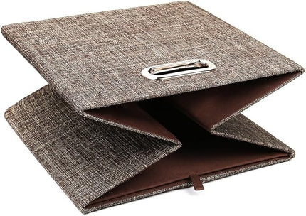 Storage Bins Cube Containers Boxes,Thick and Heavy Duty Fabric Drawers, 11×11 inch- Set of 4,Brown