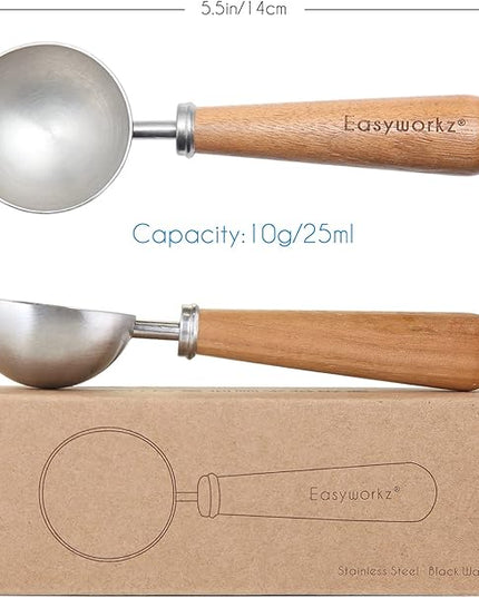 Easyworkz Retro Stainless Steel Coffee Spoon With Black Walnut Handle,10g - Measuring Spoon