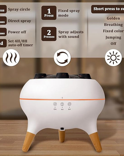 Essential Oil Diffuser for Home, Bedroom Humidifiers, Air Scent Aroma Aromatherapy Ultrasonic Humidifier Machine Timer Small Mini difusor de Aromas para casa Living Room Office Decor Gifts Jellyfish