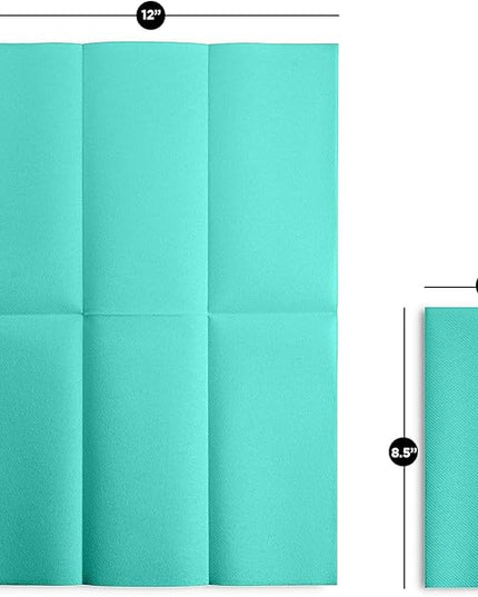 Linen-Feel Bright Green Paper Napkins - Decortive Cloth-Like Disposable Dinner Napkins - Soft And Absorbent. For Kitchen, Party, Wedding, Bathroom Or Any Occasion. (Pack of 100)