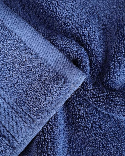 Superior Egyptian Cotton Pile Face Towel/Washcloth Set of 6, Ultra Soft Luxury Towels, Thick Plush Essentials, Absorbent Heavyweight, Guest Bath, Hotel, Spa, Home Bathroom, Shower Basics, Navy Blue