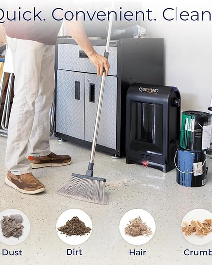 EyeVac Pro Touchless Vacuum Automatic Dustpan - Ultra Fast & Powerful - Great for Sweeping Salon Pet Hair Food Dirt Kitchen, Corded Canister Vacuum, Bagless, Automatic Sensors, 1400 Watt (Black)