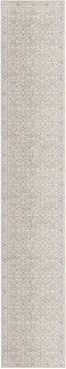 2x12 Washable Runner Rug for Kitchen, Cream Beige White Grey Soft Classic Runner with Non-Slip, Non-Shedding Distressed Floral Rug for Hallways Entryway Bedroom Laundry Indoor