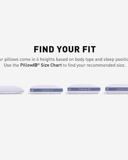 Bedgear Balance Performance Pillow – 3.0 - Moisture Wicking Bed Pillow for All Sleep Positions - Medium Firmness Bed Pillow - Washable Removable Cover – 20" W x 26" L x 6.5" H