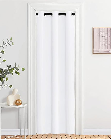 NICETOWN White Curtains 84 inch Length 2 Panels Set for Living Room - Thermal Insulated Window Treatment Grommet 50% Room Darkening for Bedroom, W37 x L84